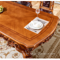 Juego de mesa de comedor clásica extensible de madera tallada para 10 personas